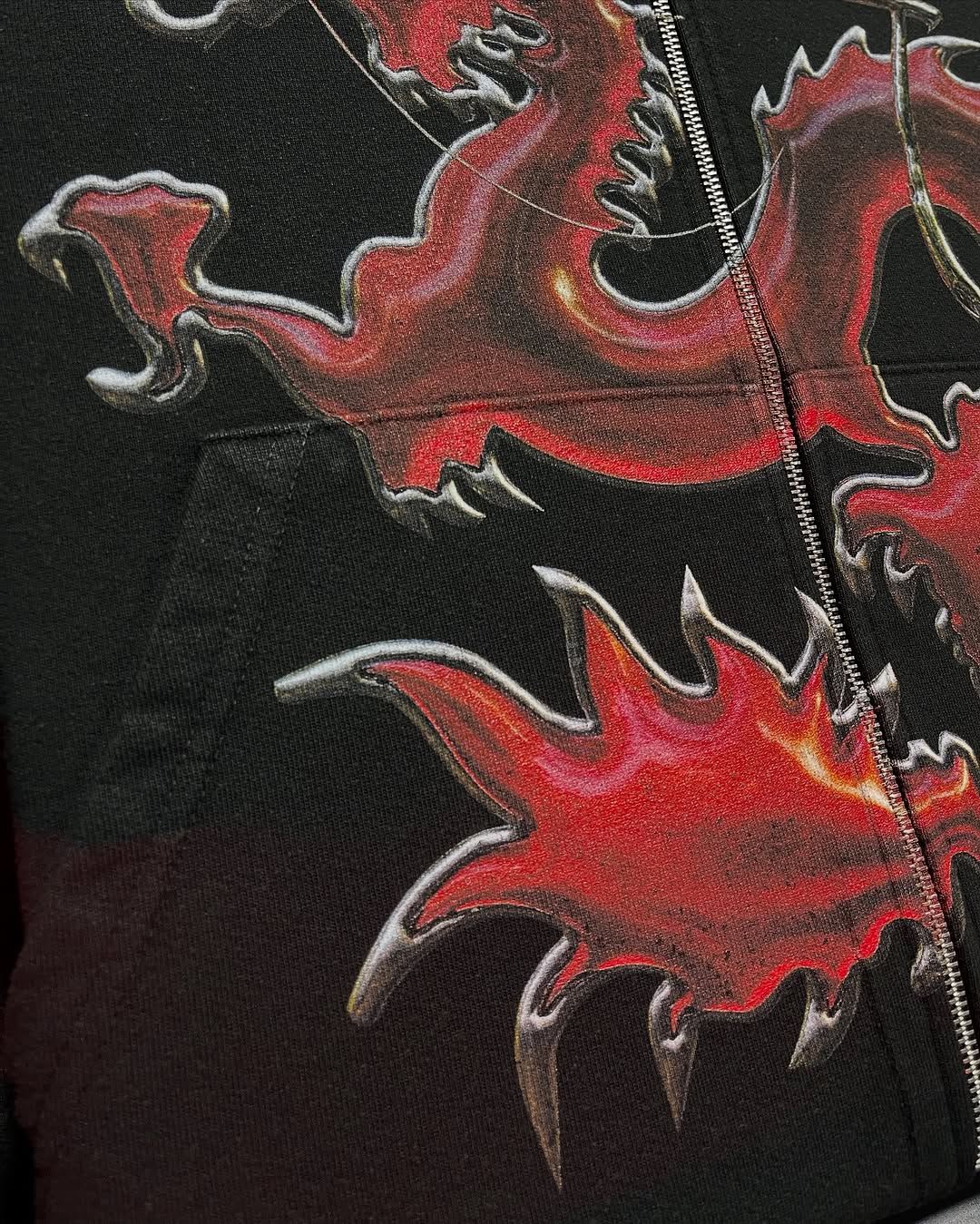 CUSTOM DEAN BLUNT 3D ZUSHI ZIPPER x CHROME LIQUID METAL GRAFFITI