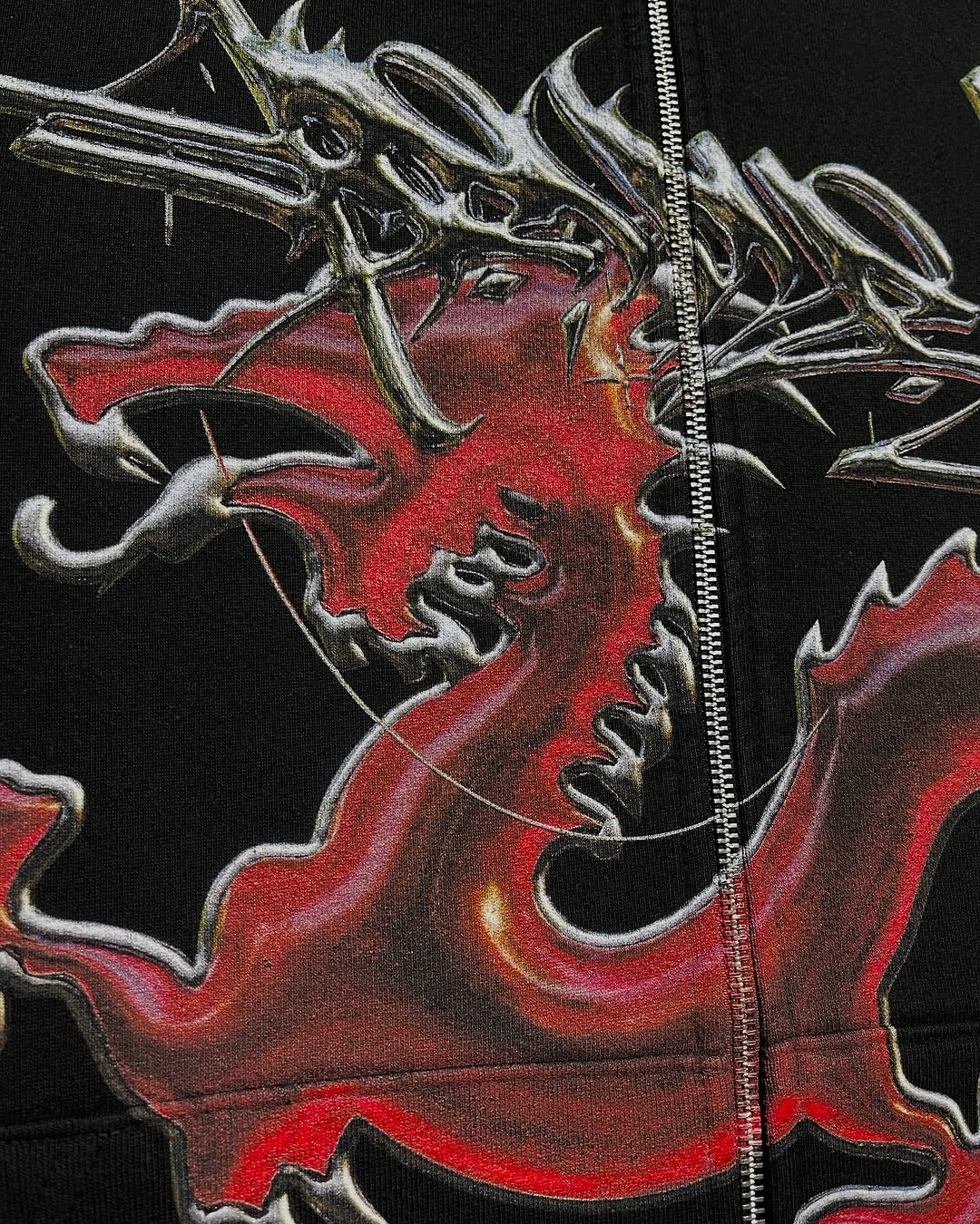 CUSTOM DEAN BLUNT 3D ZUSHI ZIPPER x CHROME LIQUID METAL GRAFFITI