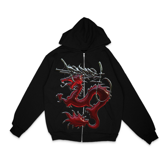 CUSTOM DEAN BLUNT 3D ZUSHI ZIPPER x CHROME LIQUID  METAL GRAFFITI