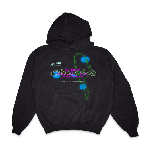 EIGHTY8 CRΞAM SIGNAL VINTAGE HOODIE        (Part of the “PAIN MADE THIS” Series). — 2019 Archive Drop